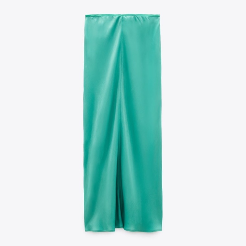 LAST ONE!!⚡️NWT Zara Satin Effect Midi Skirt - Picture 6 of 11